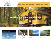 Tablet Screenshot of islandviewresortmn.com